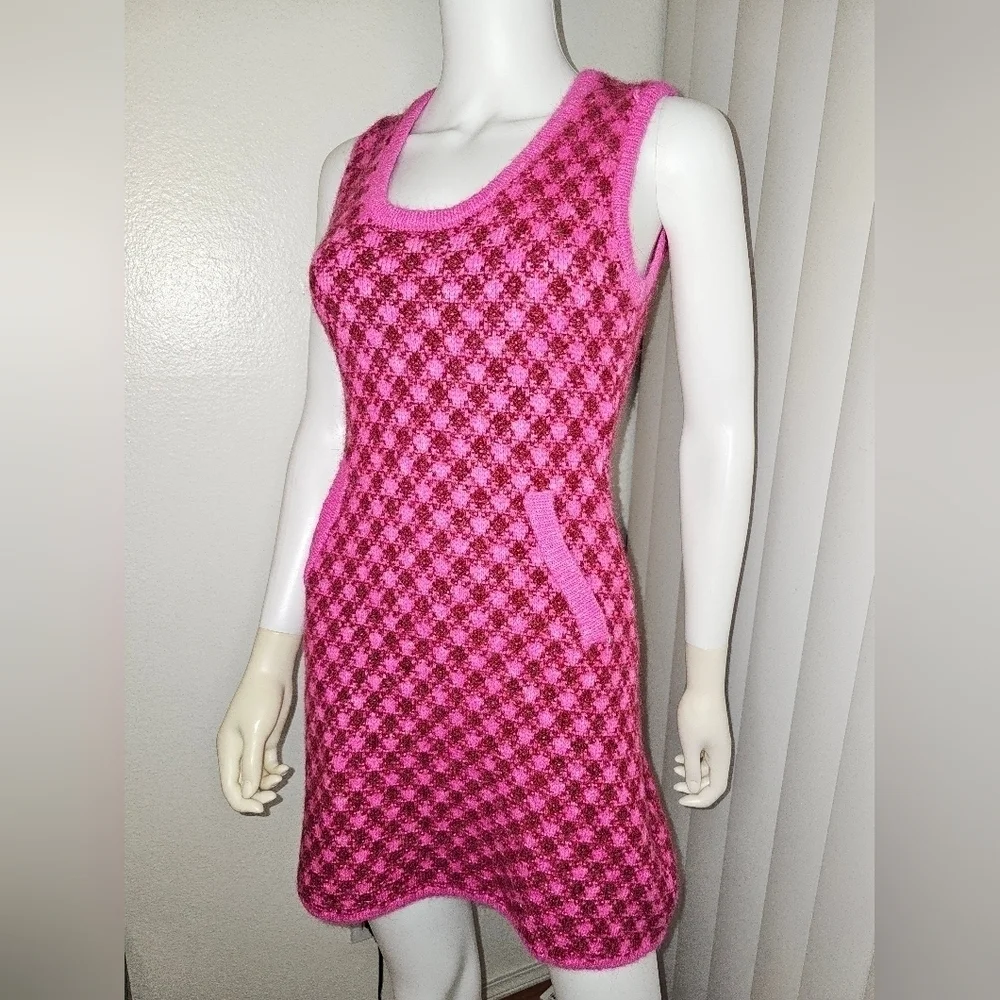 Zara Bloggers Favorite Knit Checkered Sweater Dress, NWT Sz Small